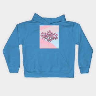 Vintage Flowers Orchids Colorful Kids Hoodie